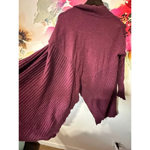Lane Bryant Burgundy Ribbed Knit Cardigan Sweater Womens Long Sleeve Open 14/16 - Picture 7 of 7